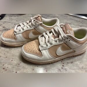 Women’s size 5.5 Nike Cream and White Low-Top Sneakers